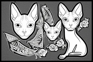 sphynx cat tattoo idea