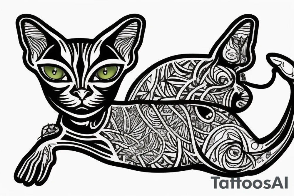 sphynx cat tattoo idea