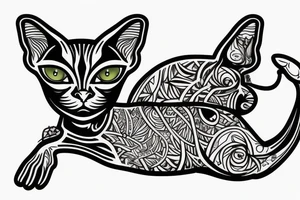 sphynx cat tattoo idea