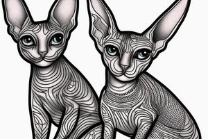 sphynx cat tattoo idea