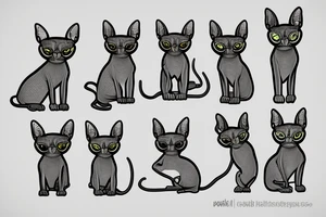 sphynx cat tattoo idea