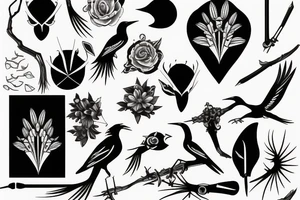 a magpie tattoo idea