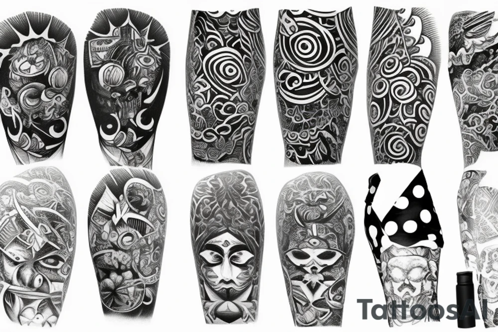 Sleeve with maya tattoo idea