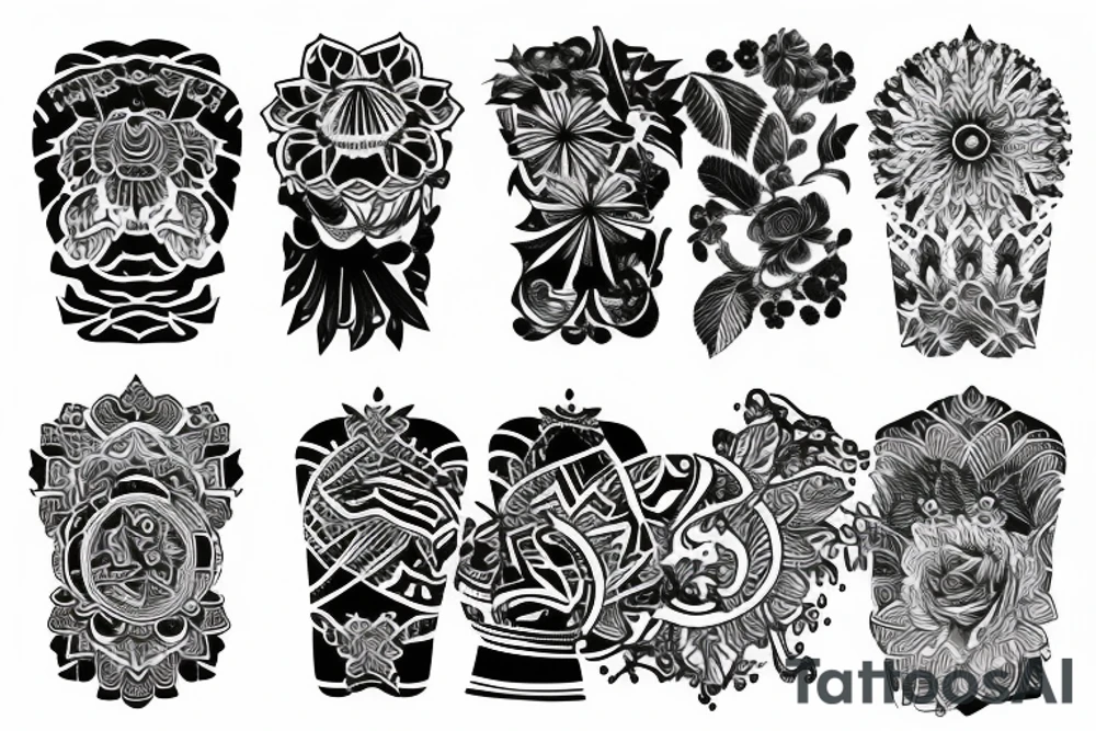 Sleeve with maya tattoo idea