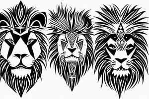 Lion face tattoo idea