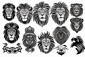 Lion face tattoo idea