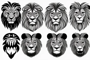 Lion face tattoo idea