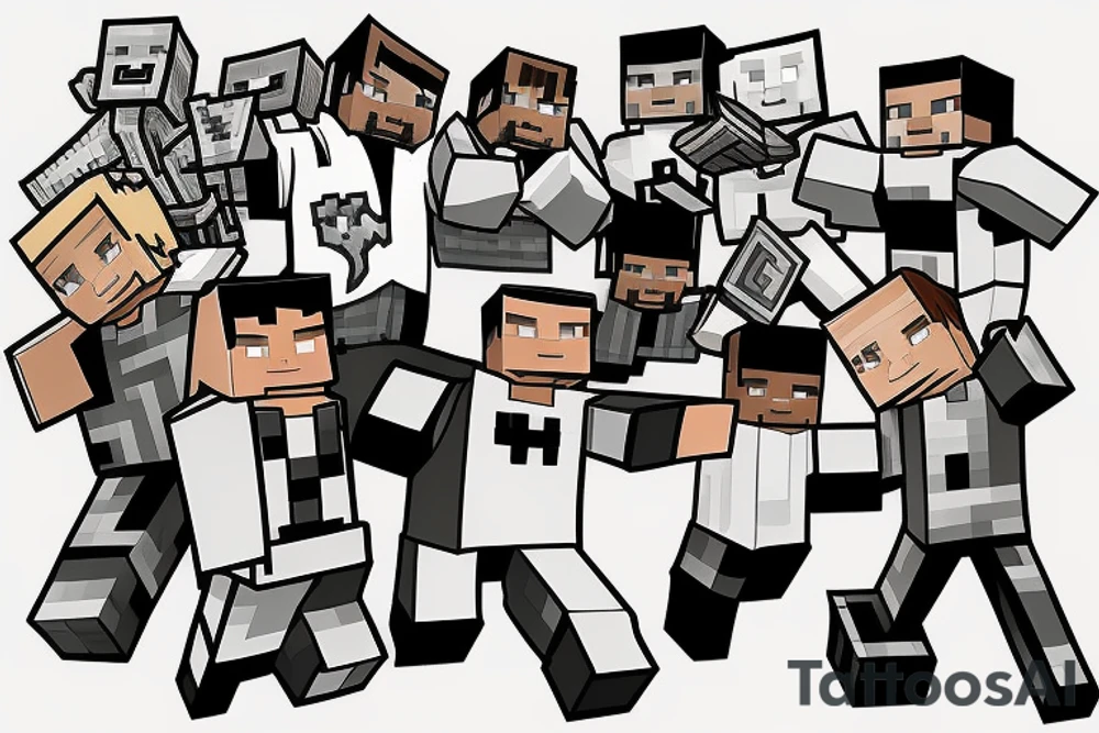 Minecraft soccer tattoo idea