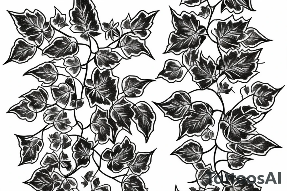 ivy plant vines tattoo idea