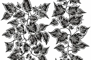 ivy plant vines tattoo idea