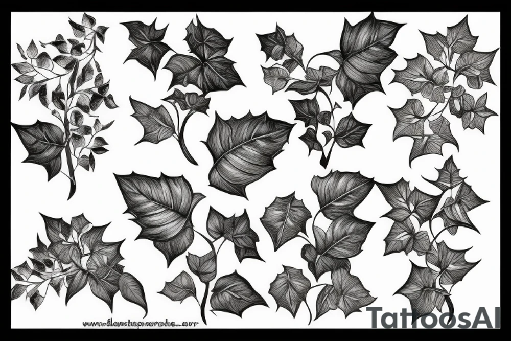 ivy plant vines tattoo idea