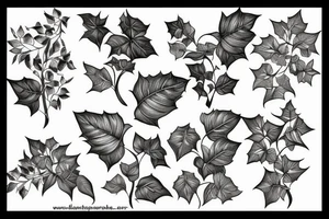 ivy plant vines tattoo idea