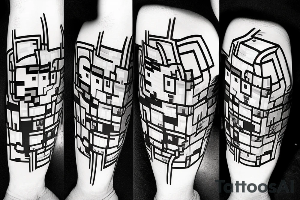 Minecraft soccer tattoo idea