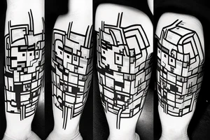 Minecraft soccer tattoo idea