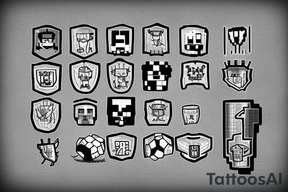 Minecraft soccer tattoo idea