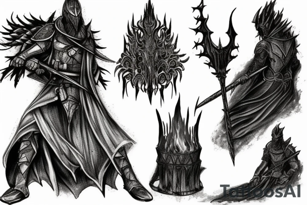 Dark Souls
Ashen One
Bonfire
Firekeeper tattoo idea