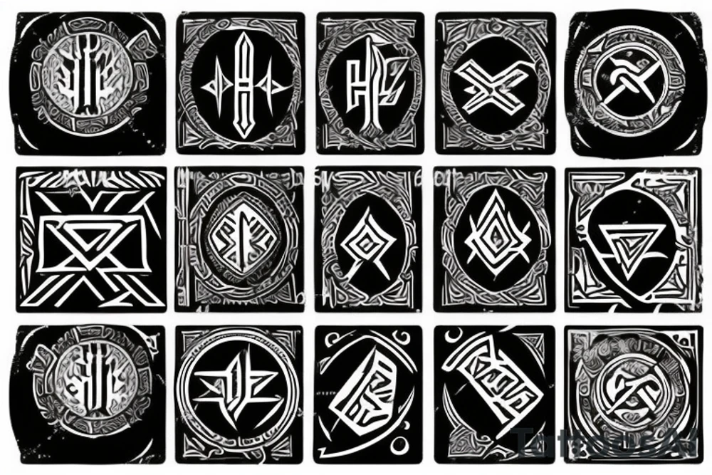 Dwarvish runes tattoo idea