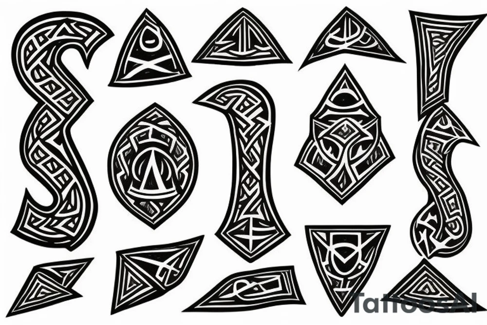 Dwarvish runes of spite tattoo idea
