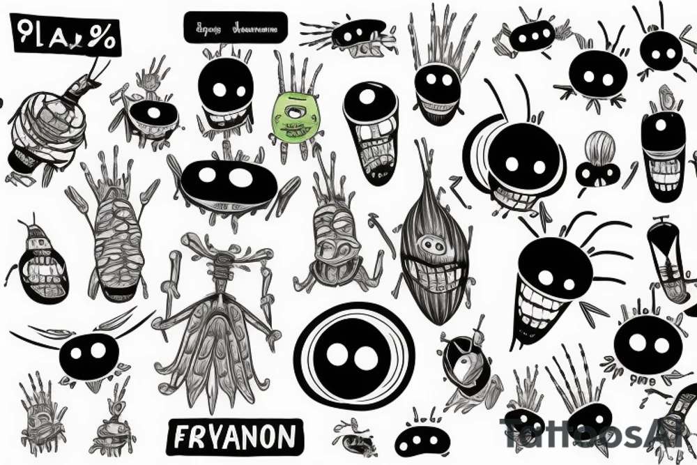 plankton "99% evil 1% hot gas" tattoo idea