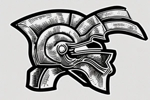 Spartan helmet with crossed xiphos tattoo idea