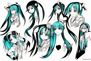 Hatsune Miku tattoo idea