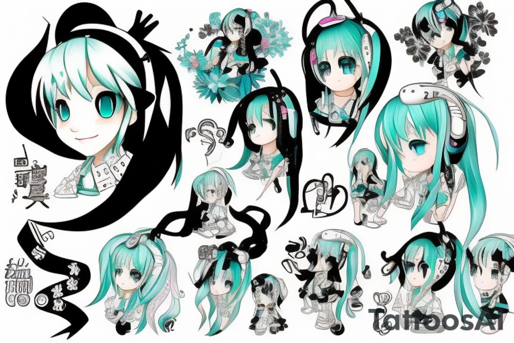 Hatsune Miku tattoo idea