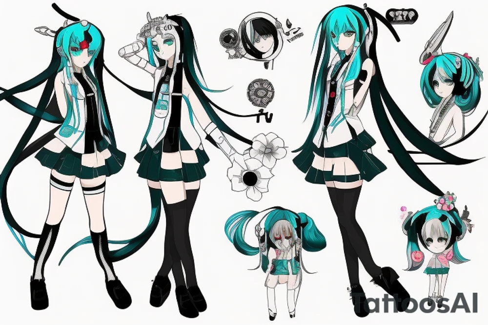 Hatsune Miku tattoo idea