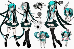 Hatsune Miku tattoo idea