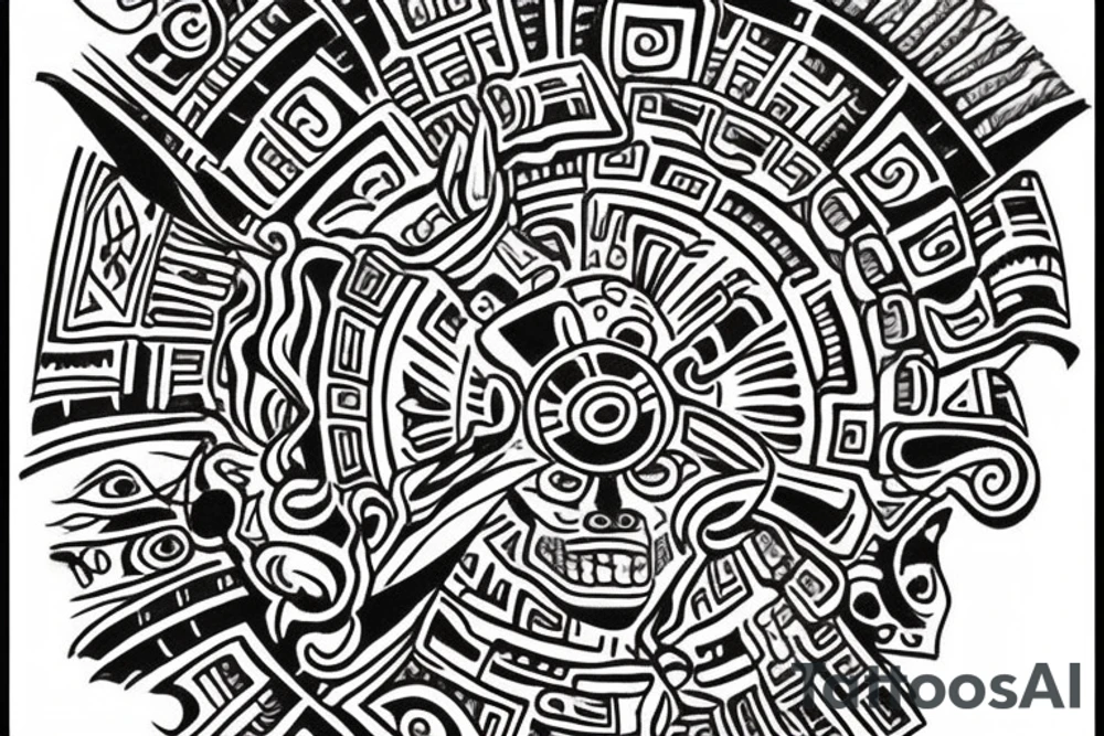 Mayan art tattoo idea