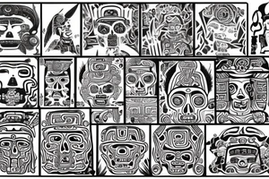 Mayan art tattoo idea