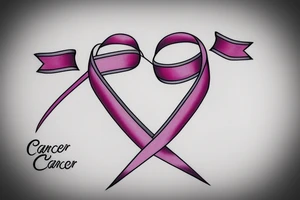 Cancer ribbon for mom who died from pancreatic cancer tattoo idea