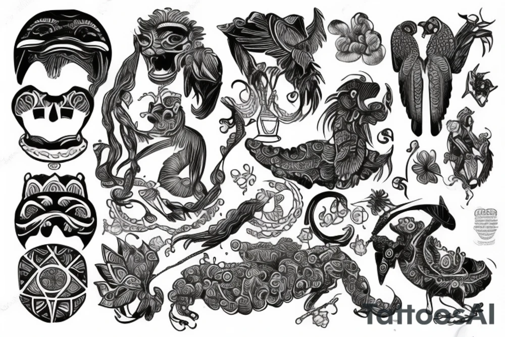 Peruvian art tattoo idea