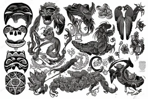Peruvian art tattoo idea