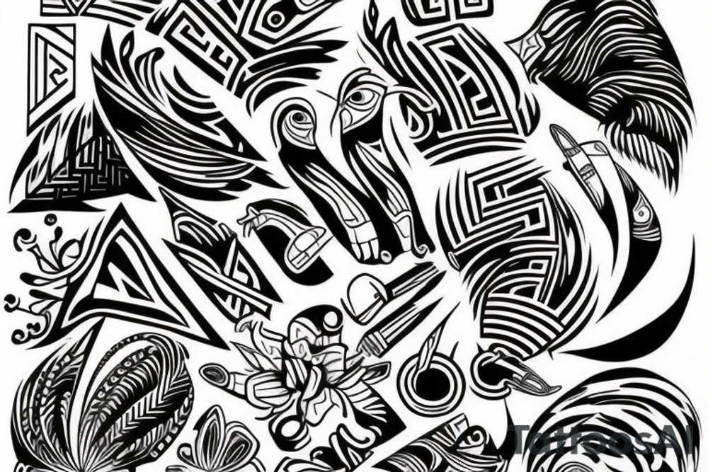 Peruvian art tattoo idea