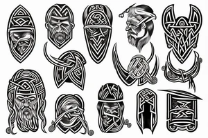 Scandinavian Viking tattoo sleeve tattoo idea