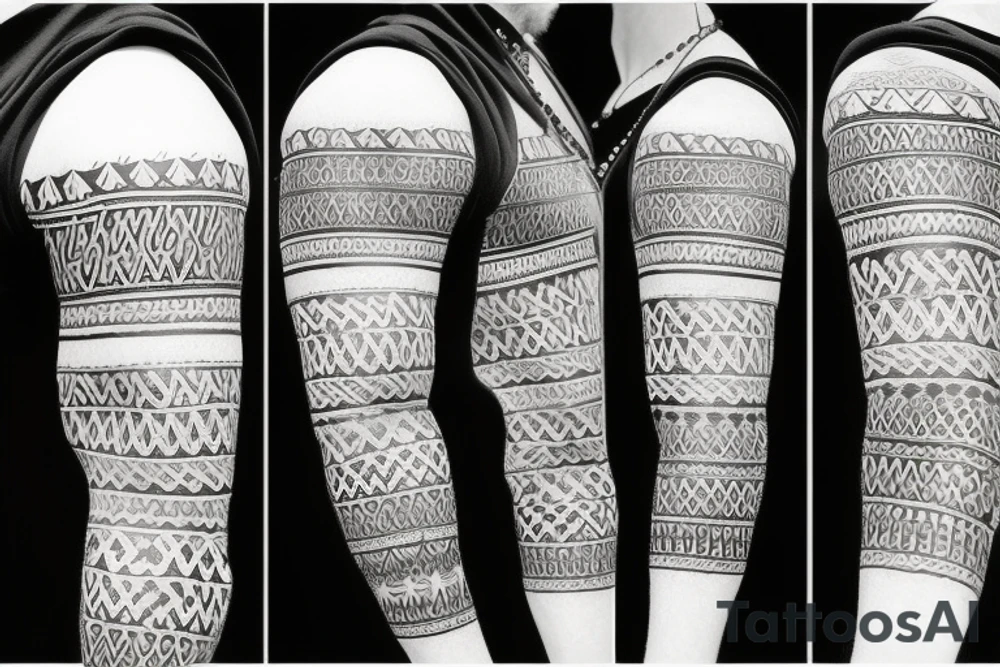 Scandinavian Viking tattoo sleeve tattoo idea