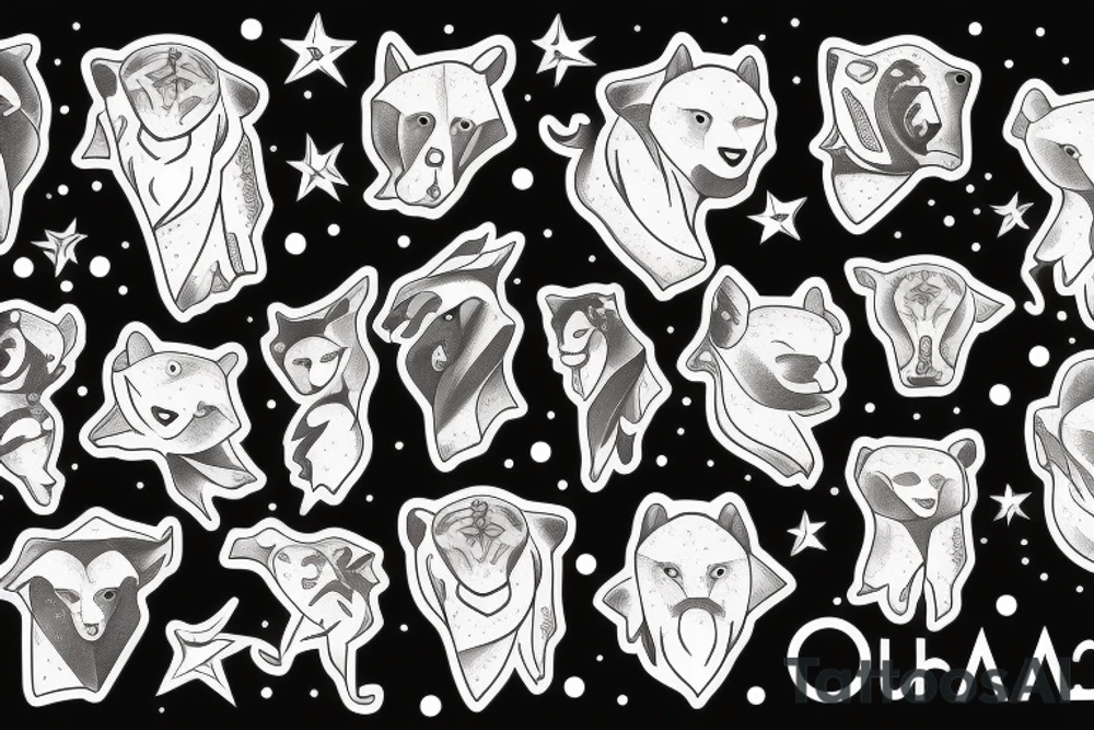 Ursa maior constellation tattoo idea