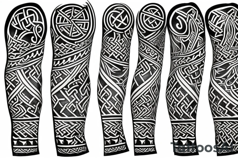 Viking tattoo sleeve tattoo idea