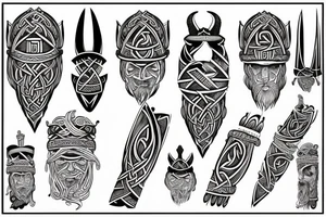Viking tattoo sleeve tattoo idea