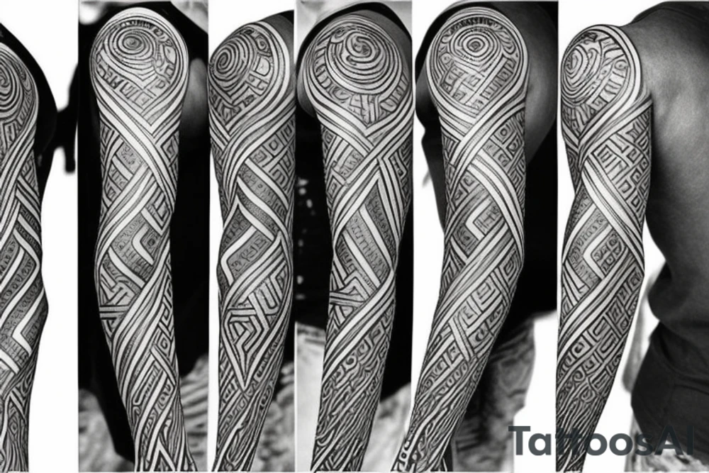 rune tattoo sleeve tattoo idea