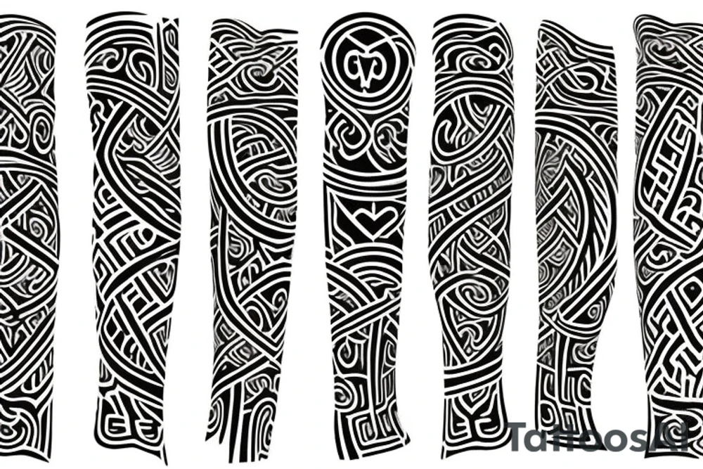 rune tattoo sleeve tattoo idea
