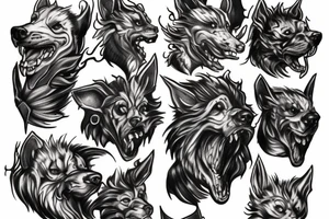 three headed cerberus tattoo idea