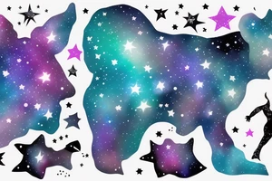 Ursa maior constellation with galaxy background tattoo idea