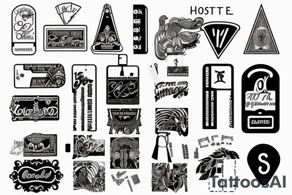 Old hotel room key tattoo idea
