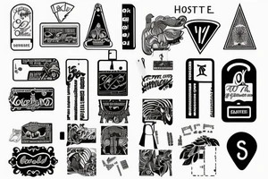Old hotel room key tattoo idea