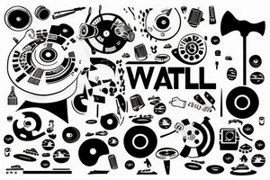 Vinyl LP with thext that says "well, well, well, how the turntables..." tattoo idea