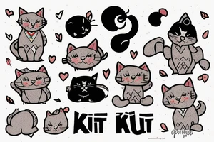 Cozy sweater wearing kitten tattoo idea