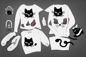 Cozy sweater wearing kitten tattoo idea