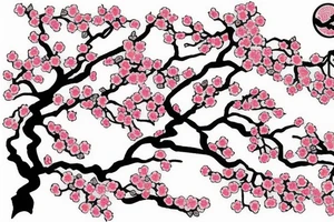 cherry blossom tree spring tattoo idea