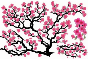 cherry blossom tree spring tattoo idea